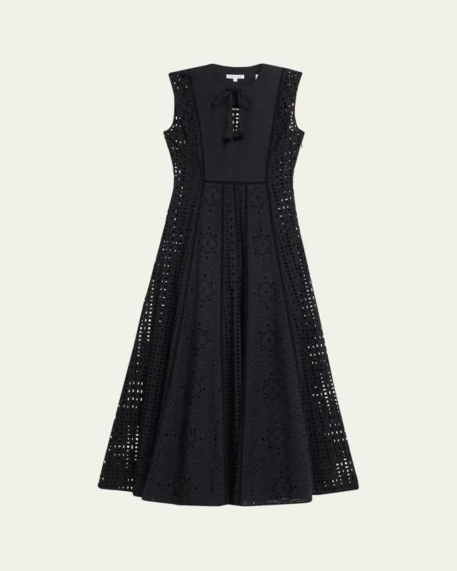 Alina Sleeveless Eyelet Maxi Dress